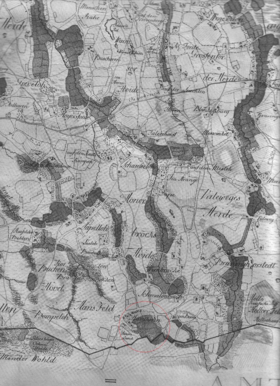 Karte aus dem 18. Jahrhundert